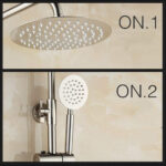 سردوش حمام پاپیروس مدل استیل New-Classic مجموعه دو عددی